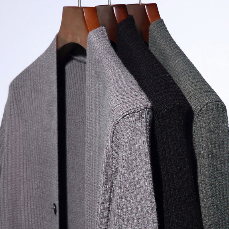 Men's Airy Cardigan with Practical Pocket Layout Lisslune