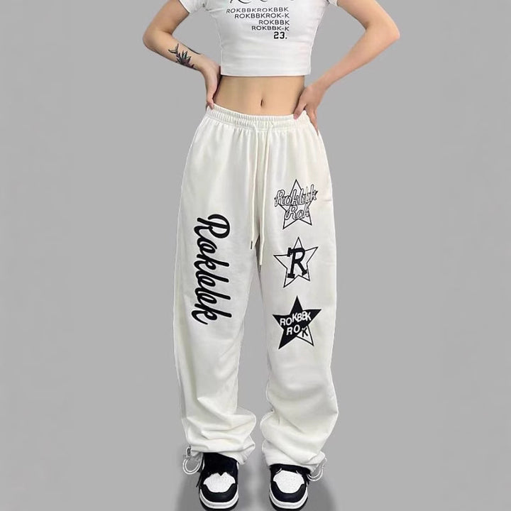 Women Chic Leisure Pants with Eye-Catching Graphics Lisslune