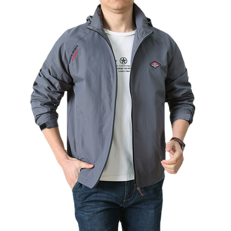 Men's Lightweight Outdoor Jacket with Breathable Material and Practical Design Lisslune