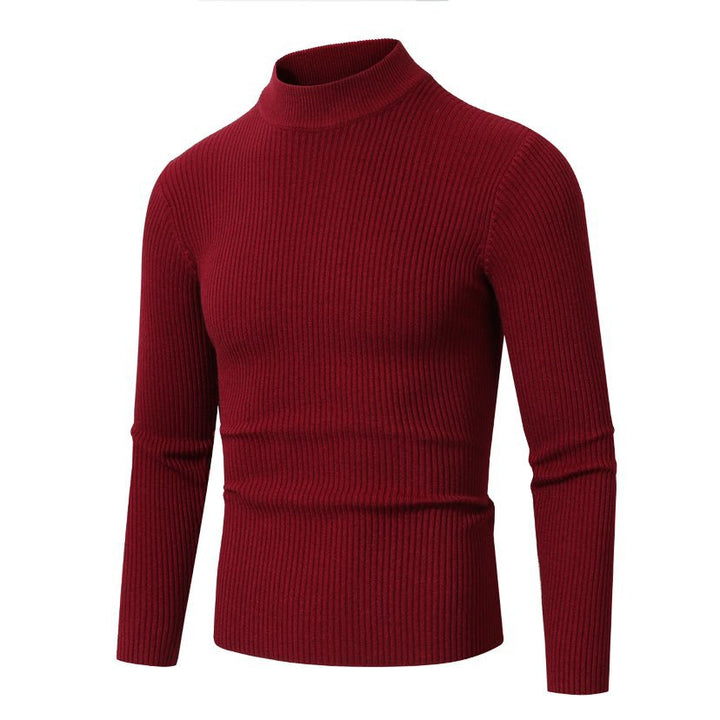 Men's turtleneck sweater made of high-quality ribbed structure Lisslune