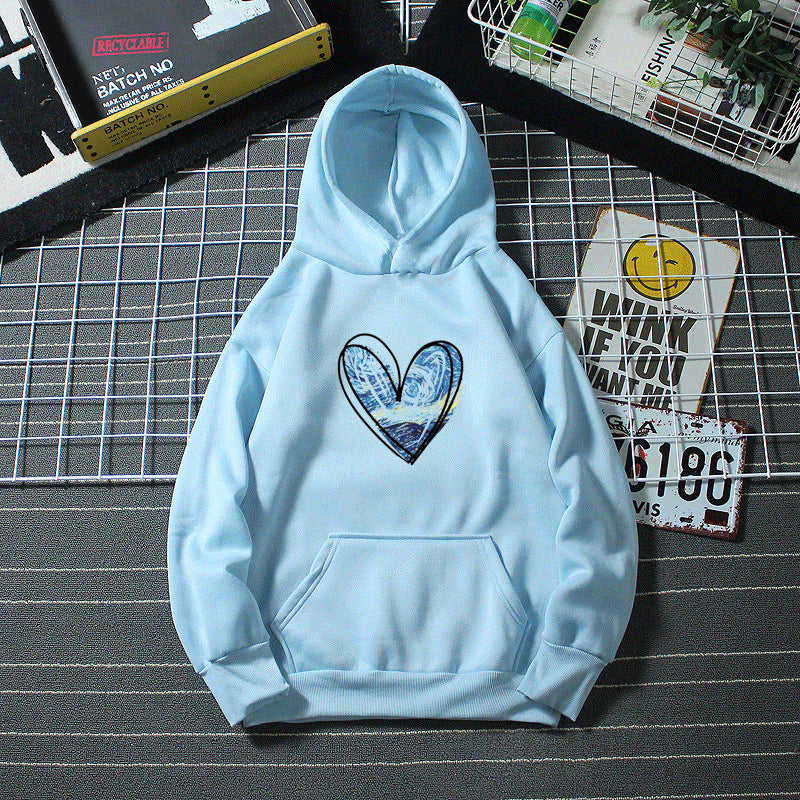 Women’s hoodie with artistic heart design Lisslune