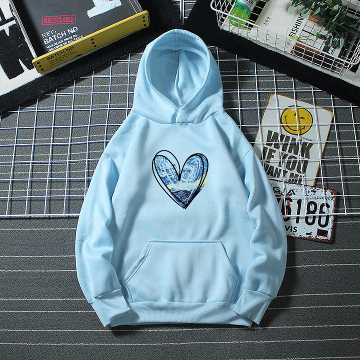 Women’s hoodie with artistic heart design Lisslune