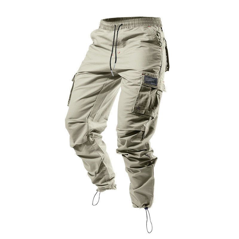 Men's cargo pants with multiple pockets and elastic waistband Lisslune