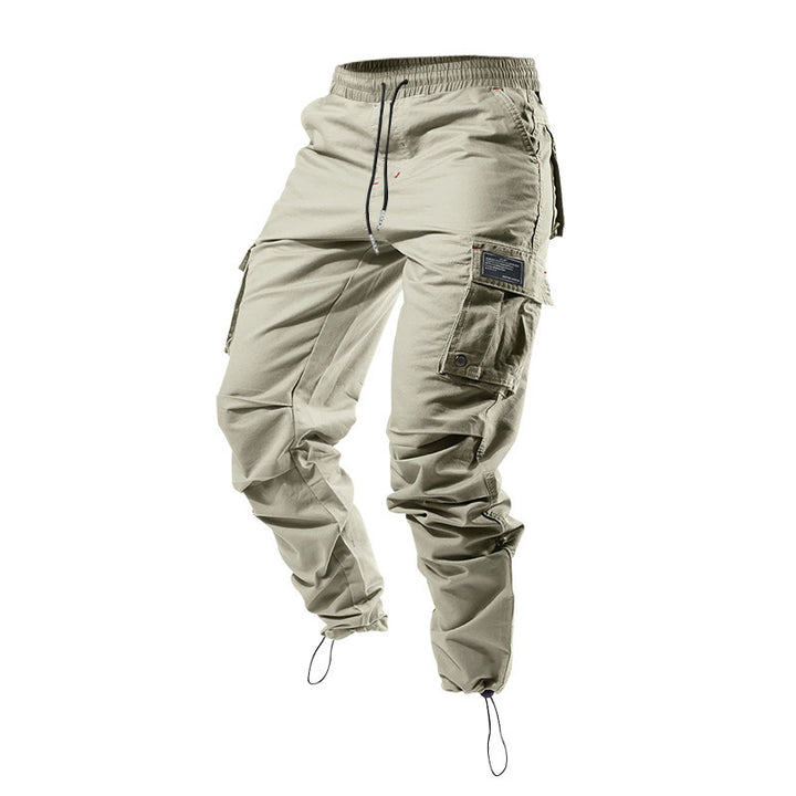 Men's cargo pants with multiple pockets and elastic waistband Lisslune