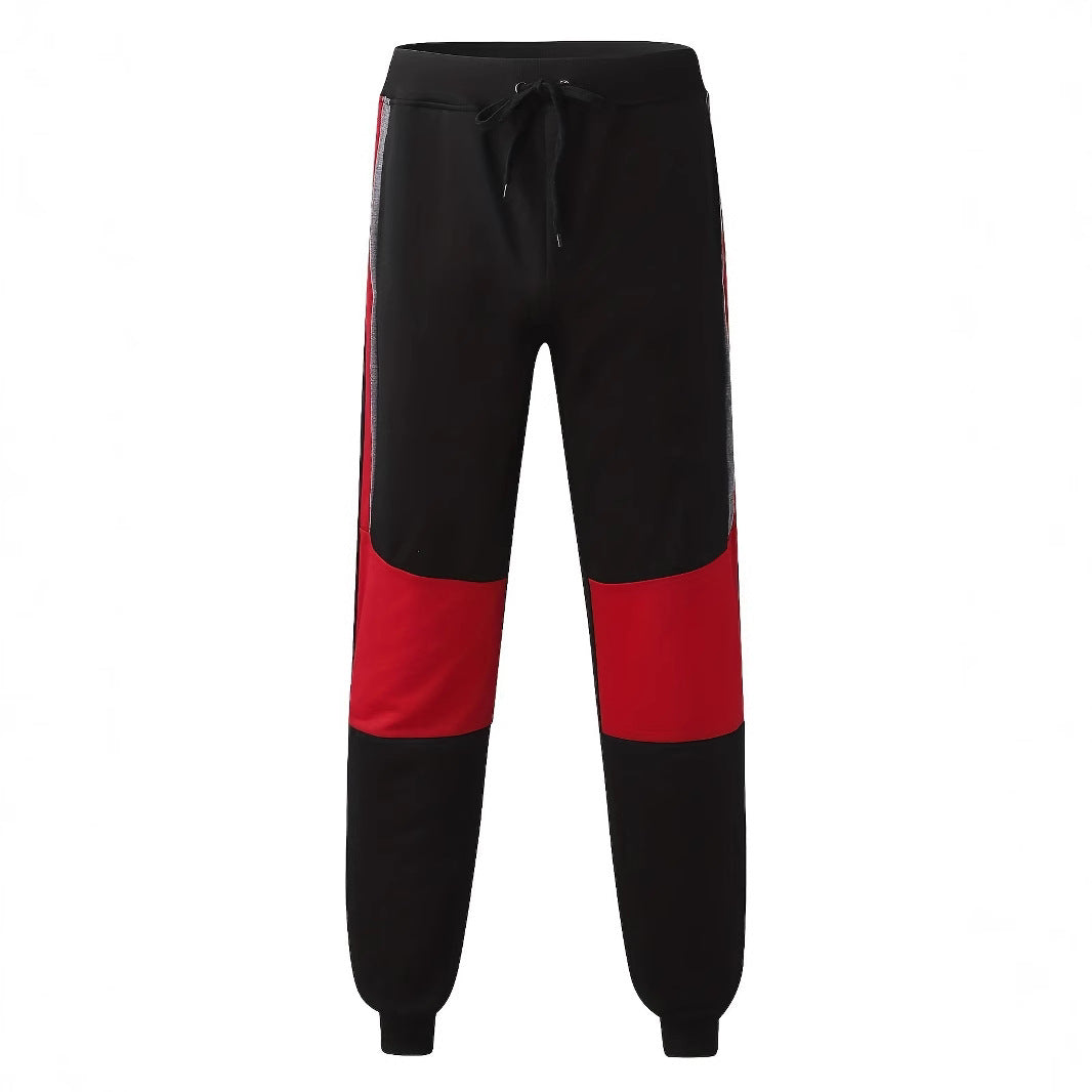 Men's sporty sweatpants with color block design and elastic waistband Lisslune