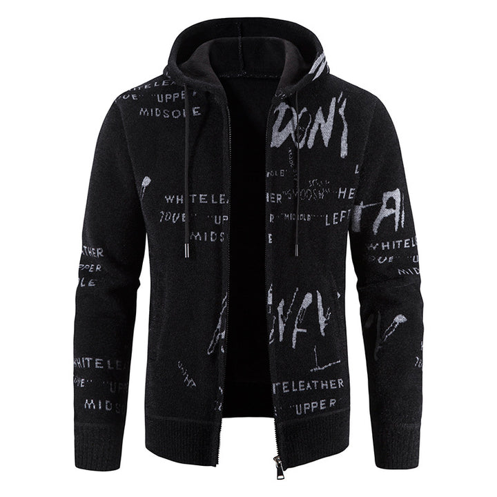 Men's stylish hoodie jacket with creative print Lisslune