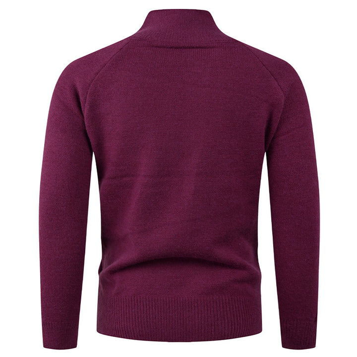 Men's cardigan with modern stand-up collar and button closure Lisslune