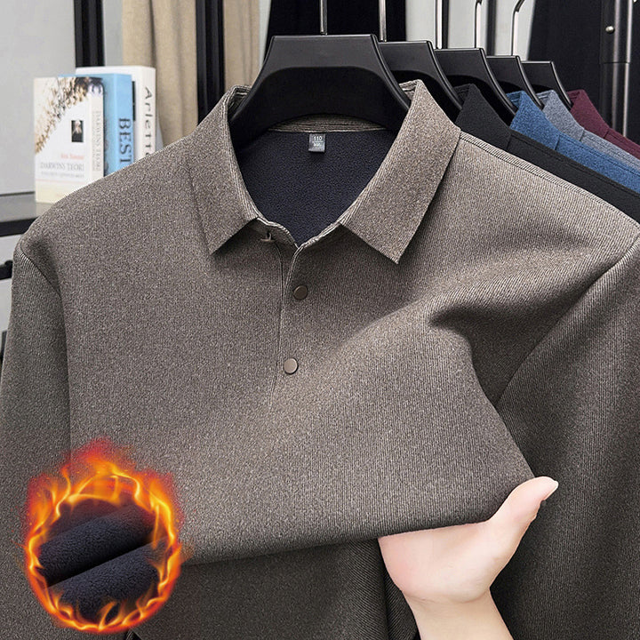 Men's Long Sleeve Polo Shirt Lisslune