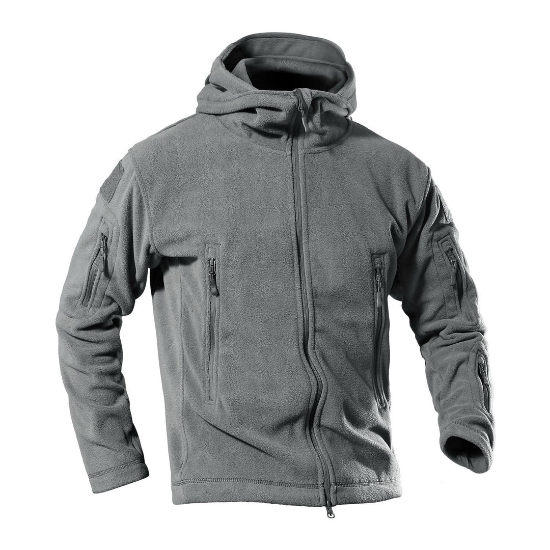 Men's fleece jacket with multifunctional zip pockets Lisslune