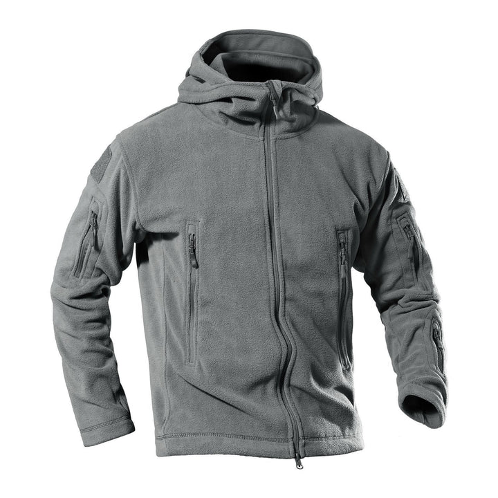 Men's fleece jacket with multifunctional zip pockets Lisslune