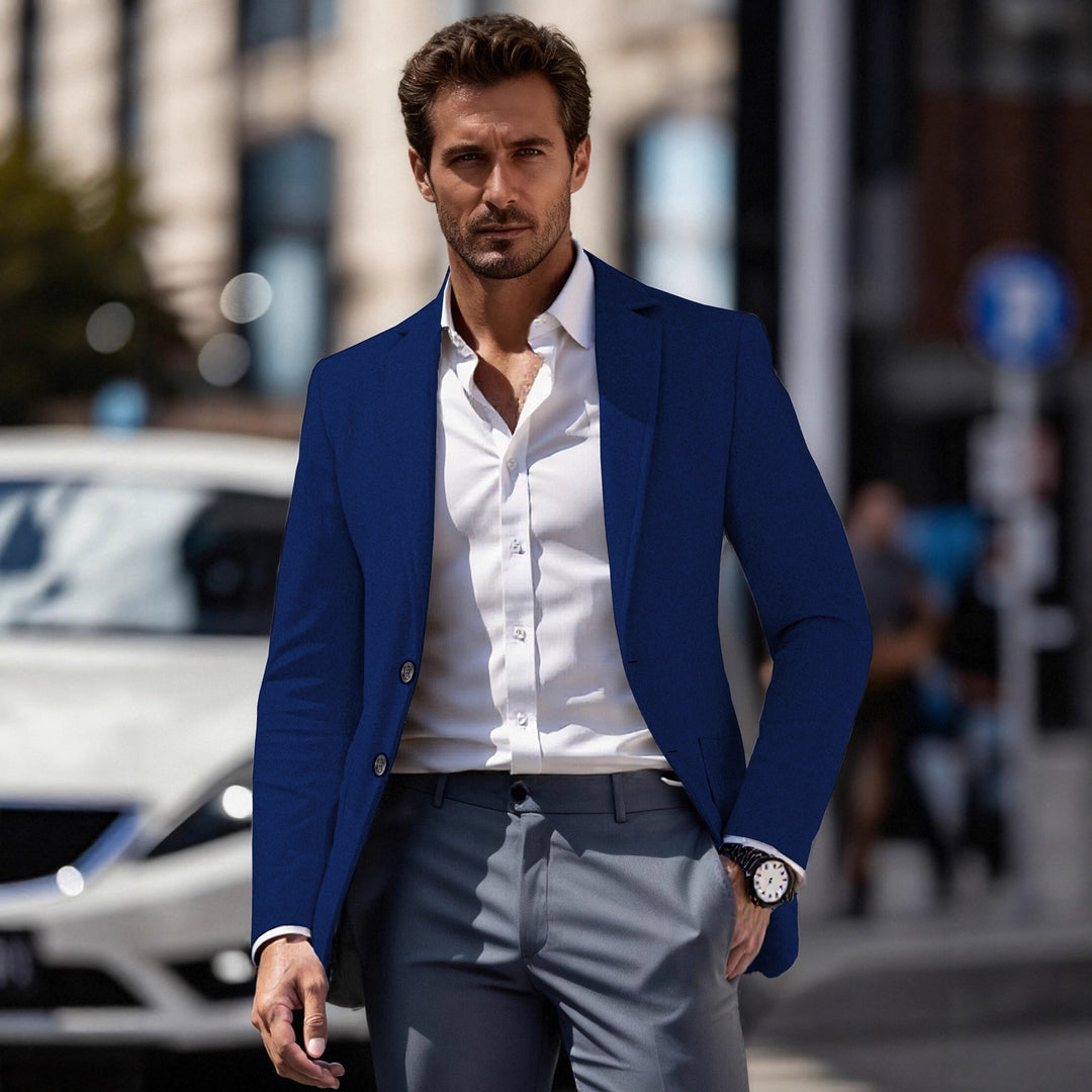 Men's elegant business suit blazer with slim fit Lisslune