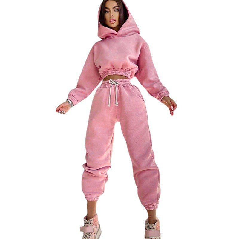 Women's fashionable sweatshirt and comfortable jogging pants set Lisslune
