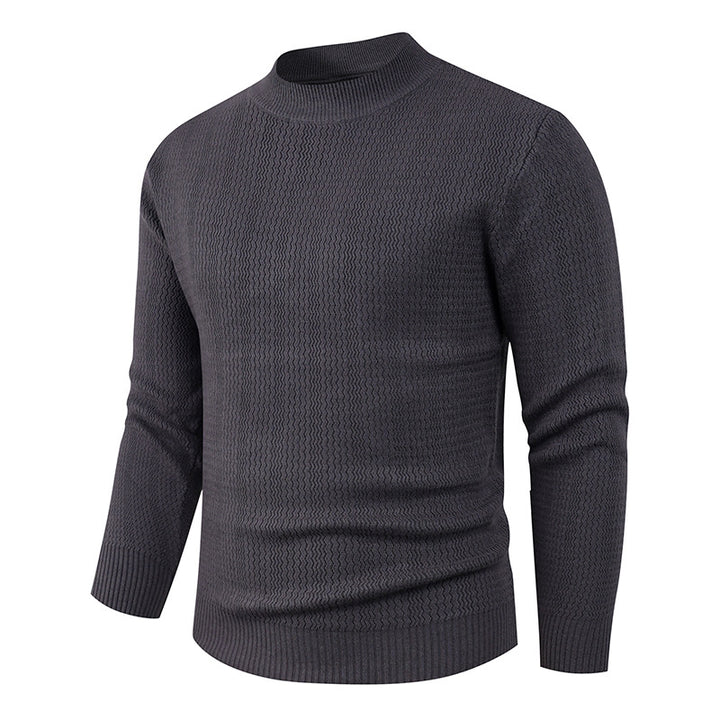 Men's structured sweater with high collar and fashionable design Lisslune