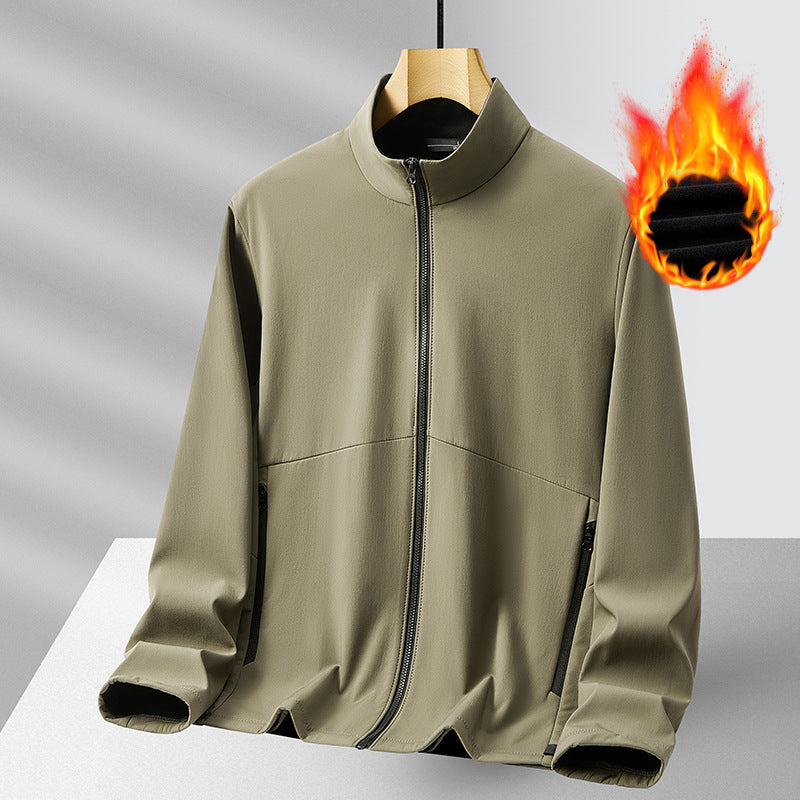 Men's Breathable Outdoor Jacket with High Collar and Practical Pockets Lisslune