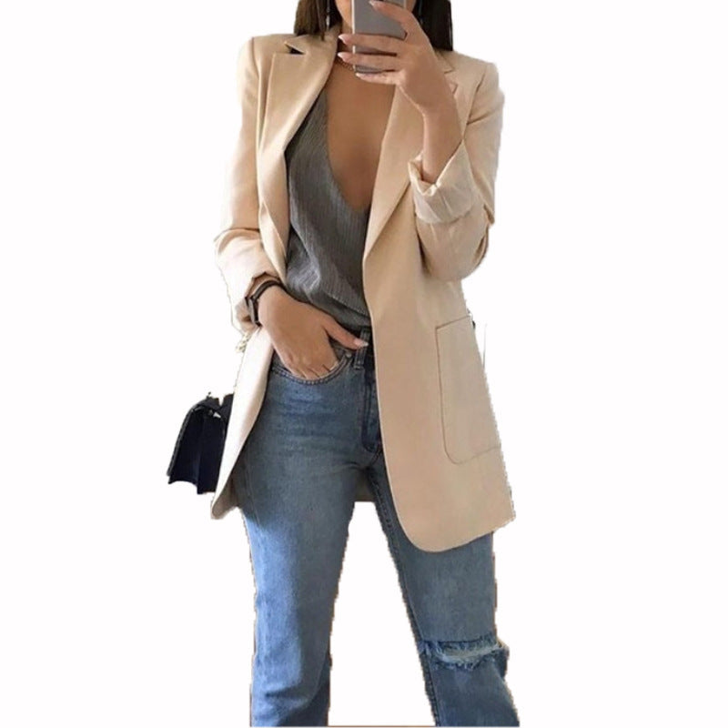 Damen eleganter Blazer mit tailliertem Schnitt und praktischen Taschen Lisslune