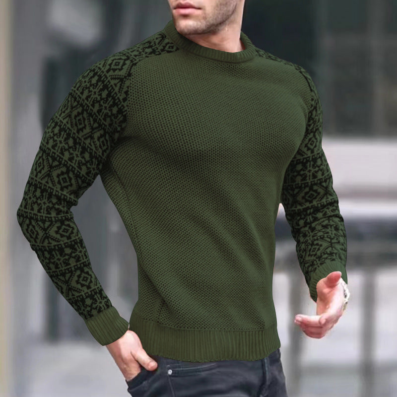 Men's knitted sweater with graphic pattern Lisslune