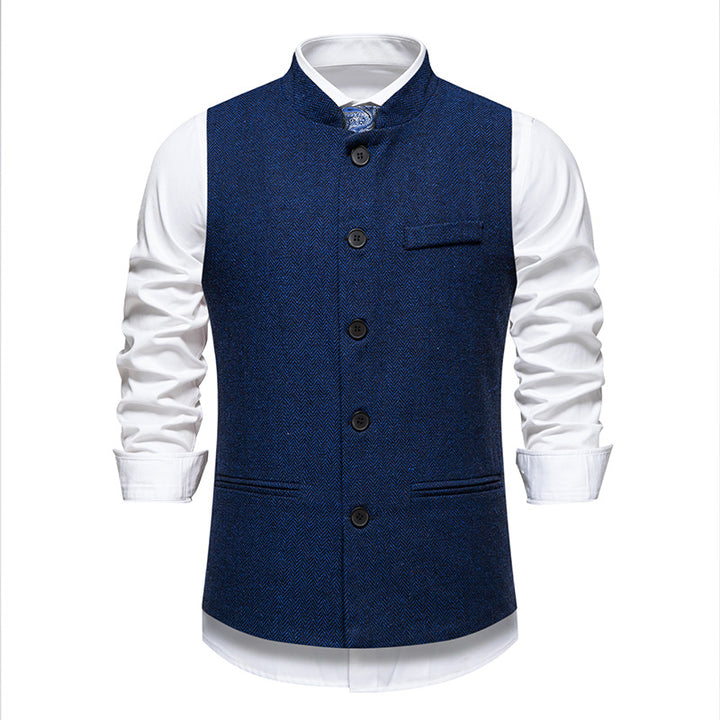 Men's elegant vest with classic design and textured fabric Lisslune