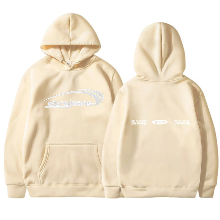 Women's hooded sweatshirt with modern logo design and practical kangaroo pockets Lisslune