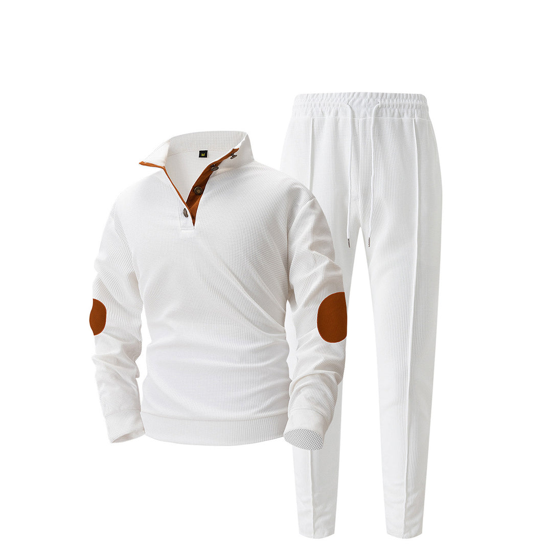 Men's sporty leisure set with innovative cut and fashionable knot details Lisslune