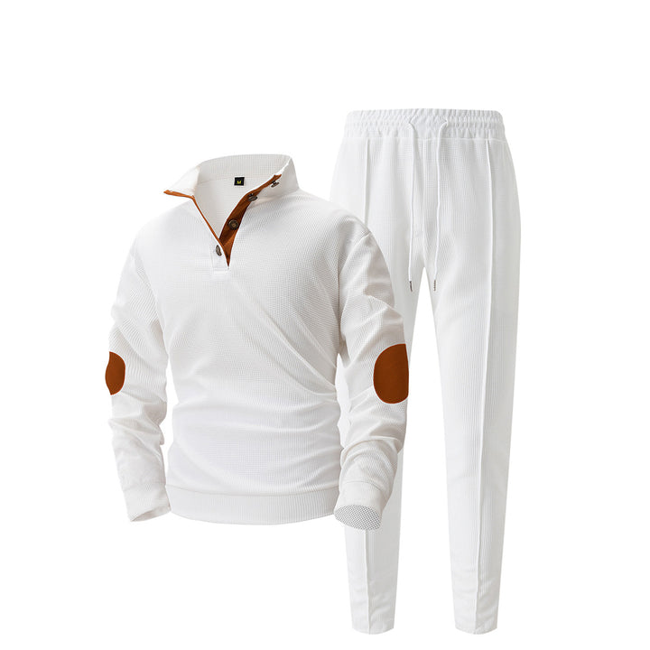 Men's sporty leisure set with innovative cut and fashionable knot details Lisslune