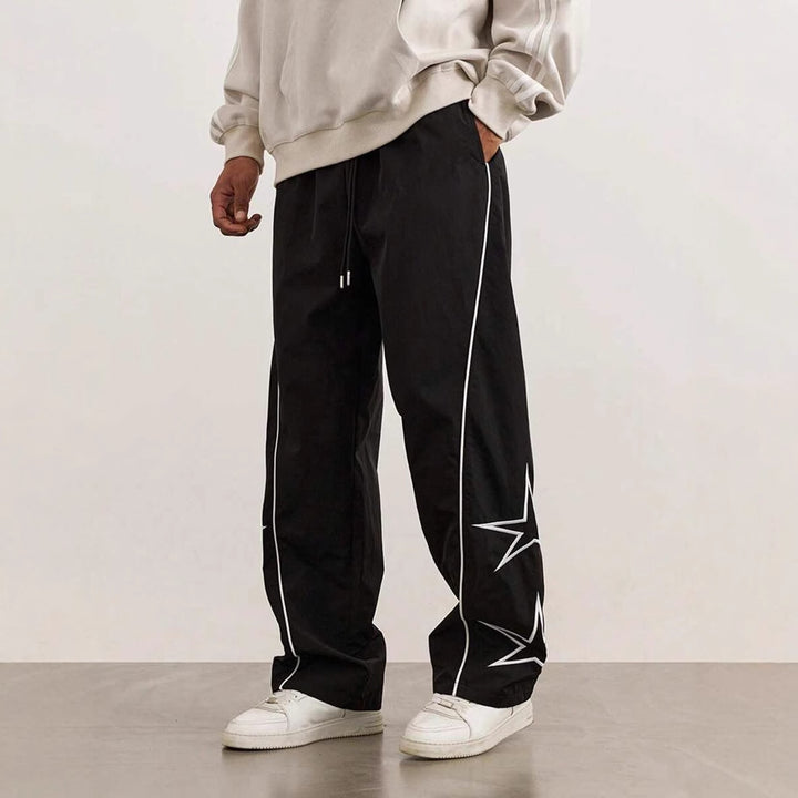 Men's Comfortable Casual Pants with Side Contrast Stripes Lisslune