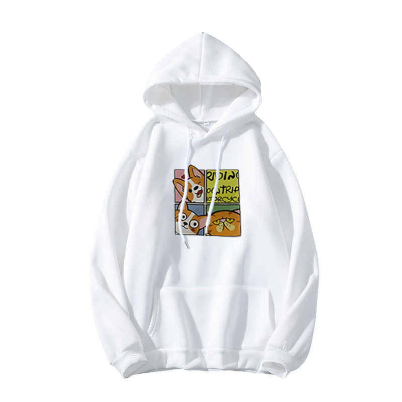 Women's Hoodie with Cute Dog Design Lisslune