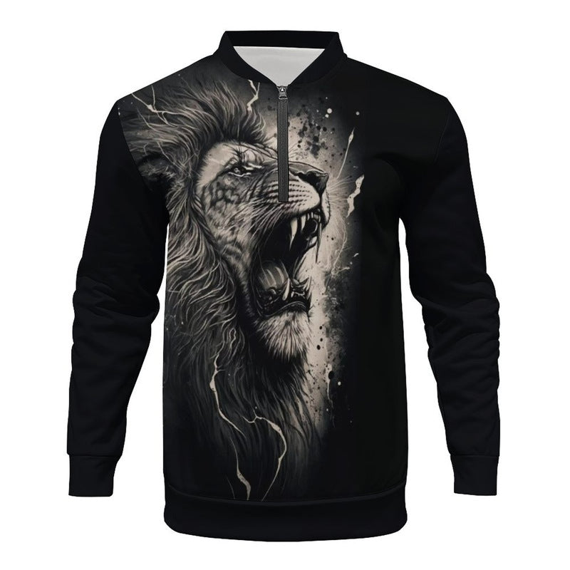 Men's sweatshirt with stylish zipper Lisslune