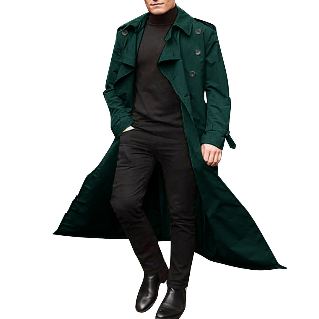 Men's elegant trench coat with double button placket Lisslune