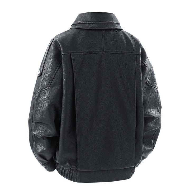 Men's Trendy Synthetic Leather Jacket Lisslune
