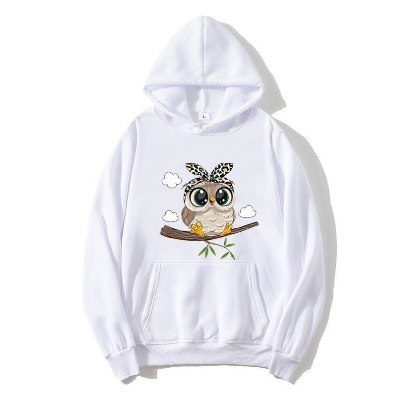 Women's hoodie with charming owl motif Lisslune
