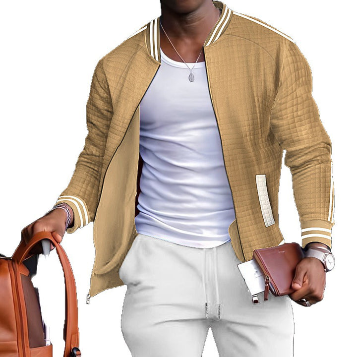 Men's sporty quilted jacket with modern cut and practical zip pockets Lisslune
