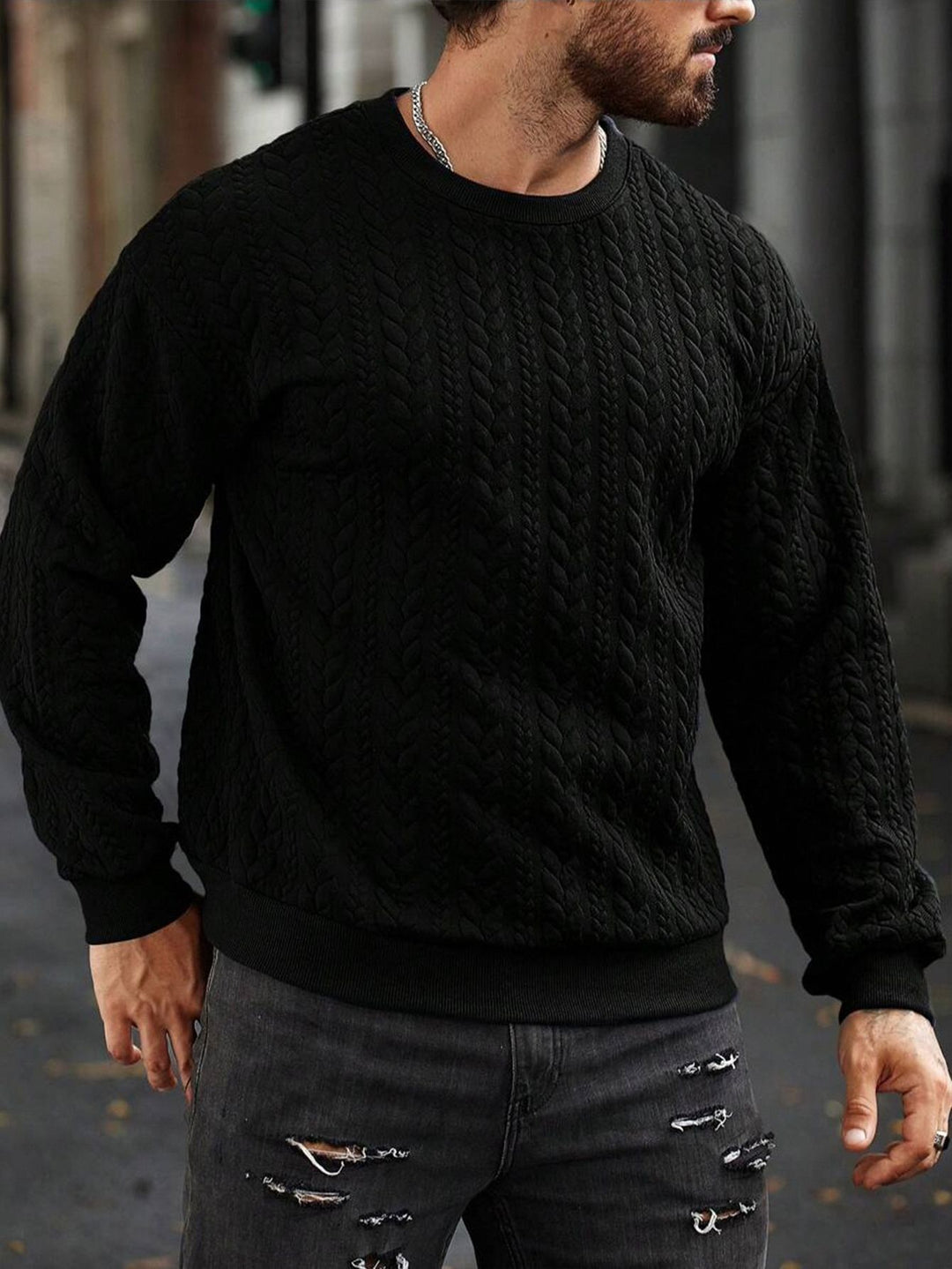Men's Chunky Knit Sweater Lisslune