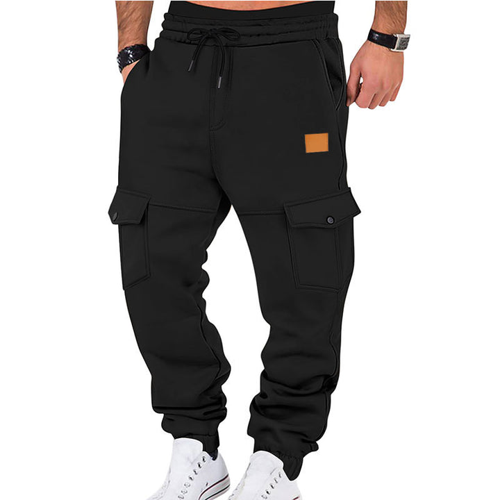 Men's Cargo Jogging Pants with Elastic Waistband and Practical Pockets Lisslune