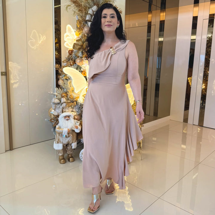 Women's Maxi Dress with Elegant Gathering Lisslune
