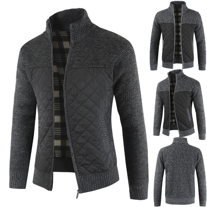 Men's fashionable hybrid jacket with textured outer material Lisslune