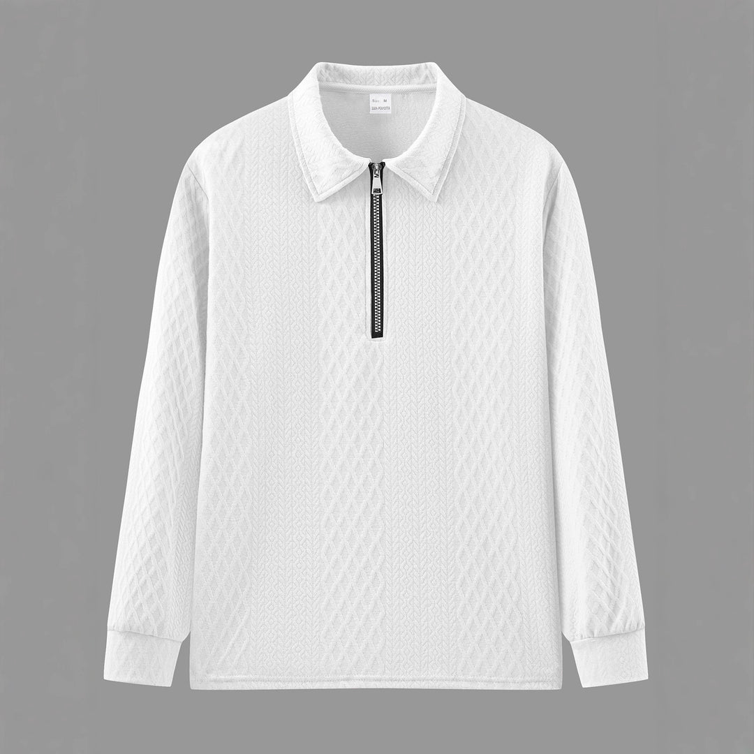 Men's sweatshirt with trendy stand-up collar and textured design Lisslune