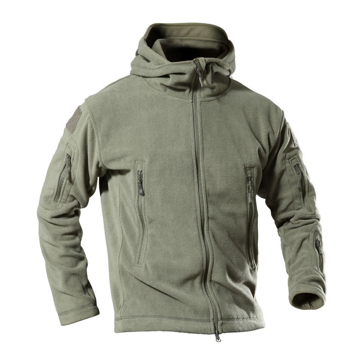 Men's fleece jacket with multifunctional zip pockets Lisslune