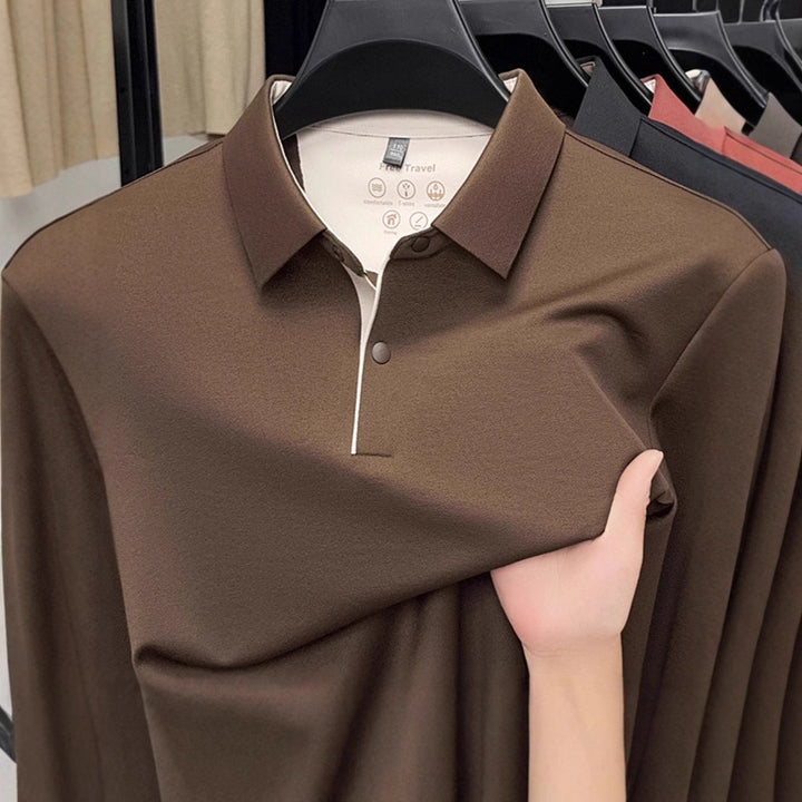 Men's breathable sports polo shirt with innovative easy-care Lisslune