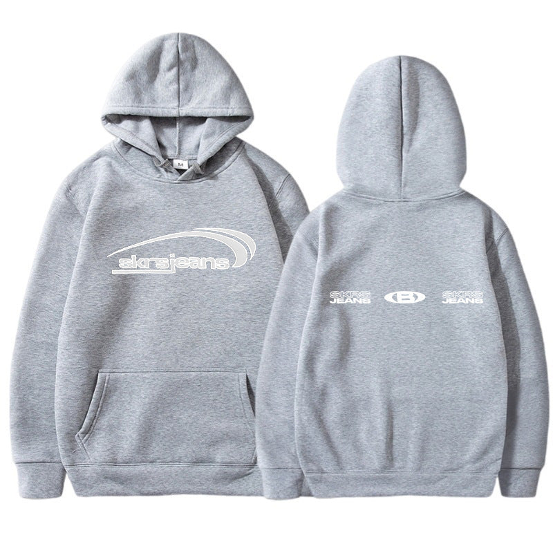 Women's hooded sweatshirt with modern logo design and practical kangaroo pockets Lisslune