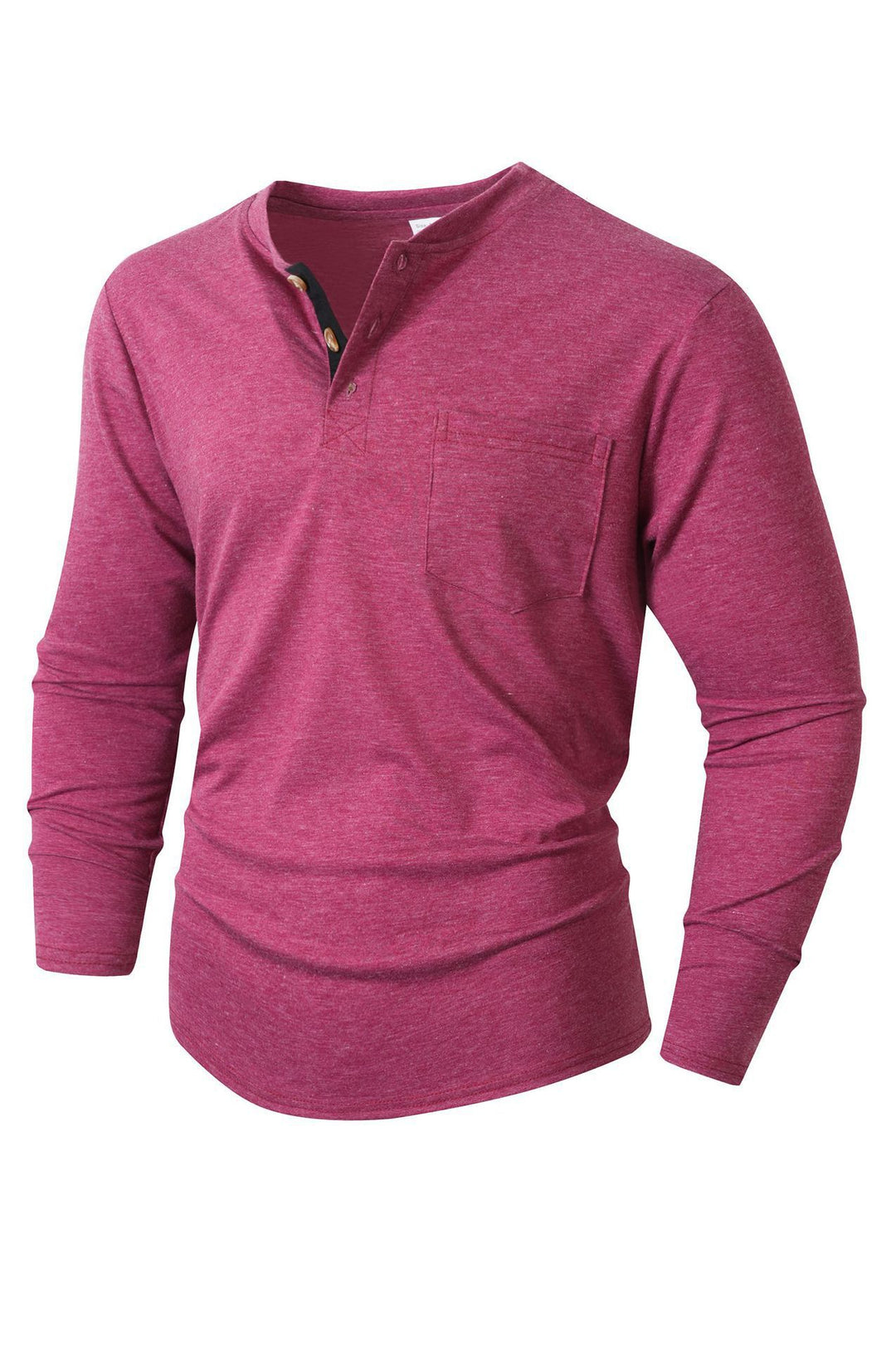 Men's long-sleeve shirt with button placket and practical chest pocket Lisslune
