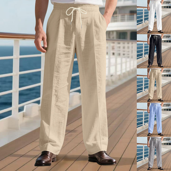 Men's elegant leisure pants with adjustable waistband Lisslune