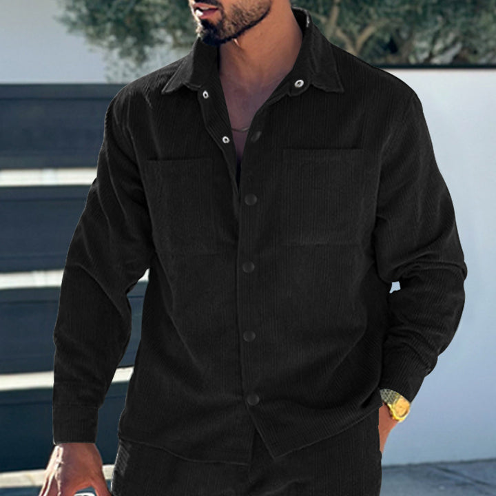 Men's checkered cotton jacket in a casual cut with practical pockets Lisslune