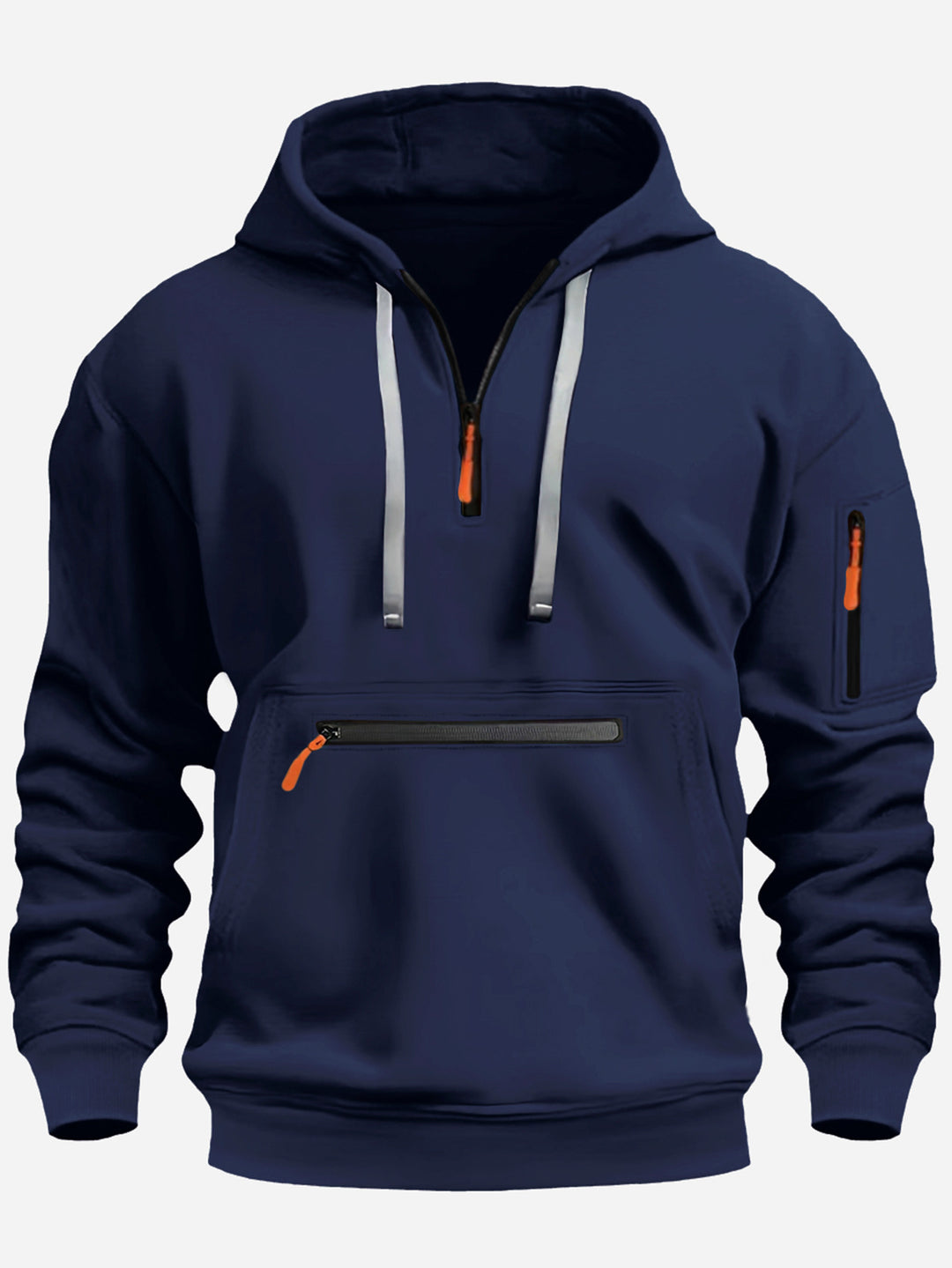 Men's stylish hoodie with practical zippered pockets Lisslune