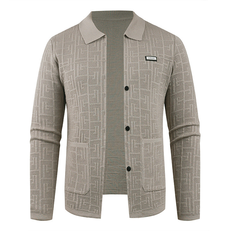 Men's fashionable cardigan with unique pattern Lisslune