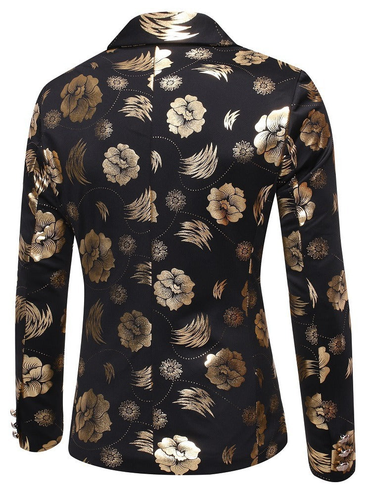 Men's elegant blazer with luxurious floral pattern Lisslune