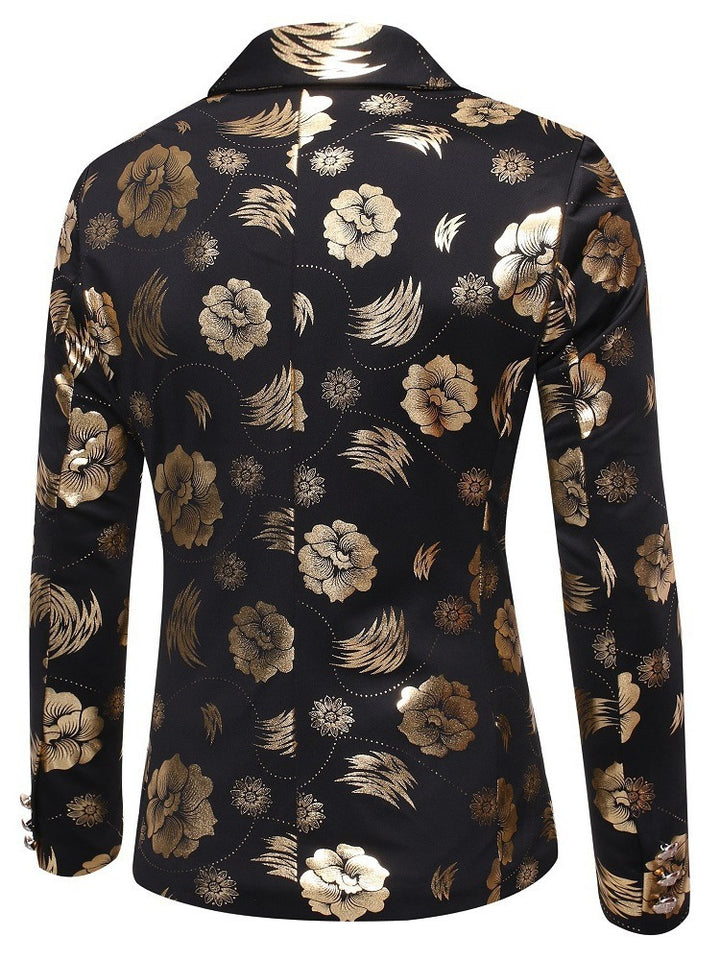 Men's elegant blazer with luxurious floral pattern Lisslune