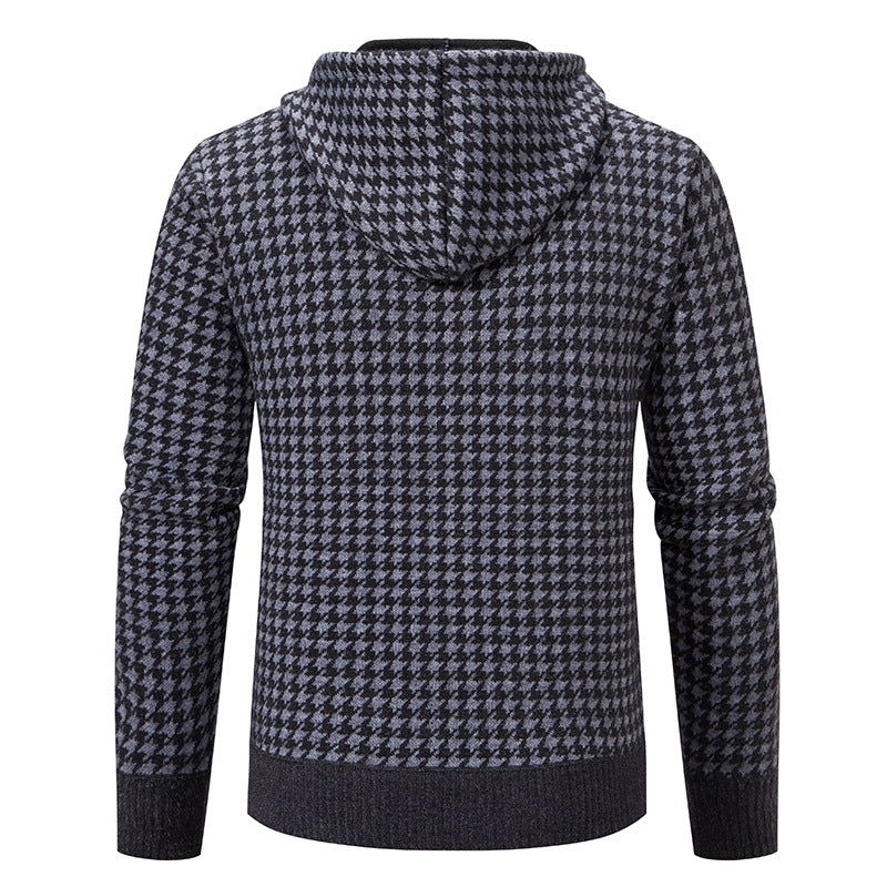 Men's elegant and comfortable cardigan with hood Lisslune