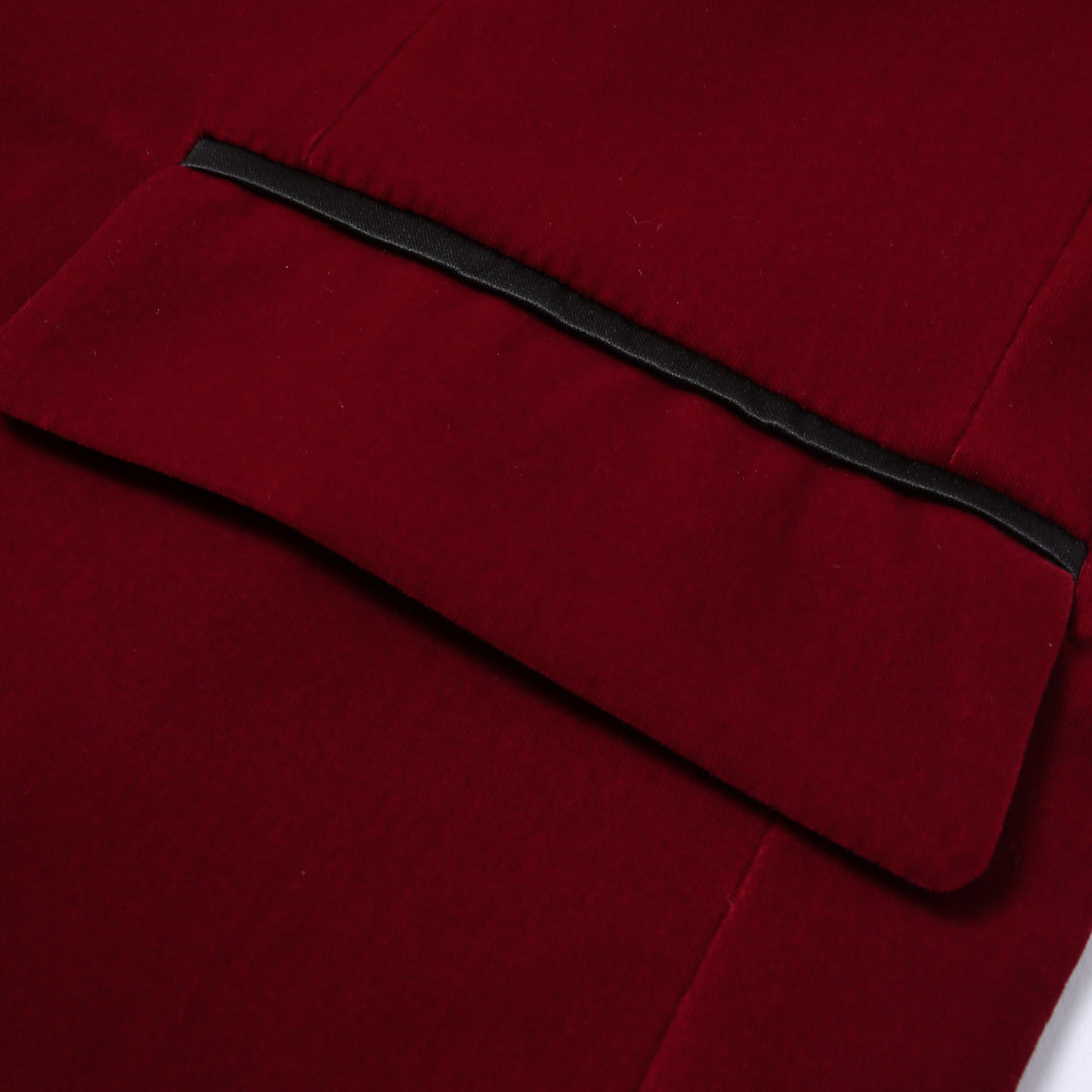 Men's Elegant Velvet Blazer with Satin Lapels Lisslune