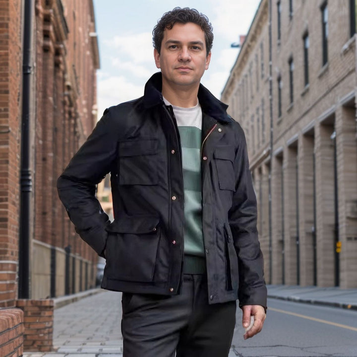 Men's functional sports jacket with practical pockets and high-closing collar Lisslune