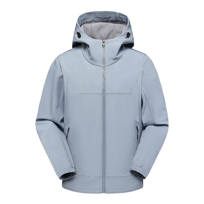 Men's technical multifunction jacket with adjustable hood collar and water-repellent material Lisslune